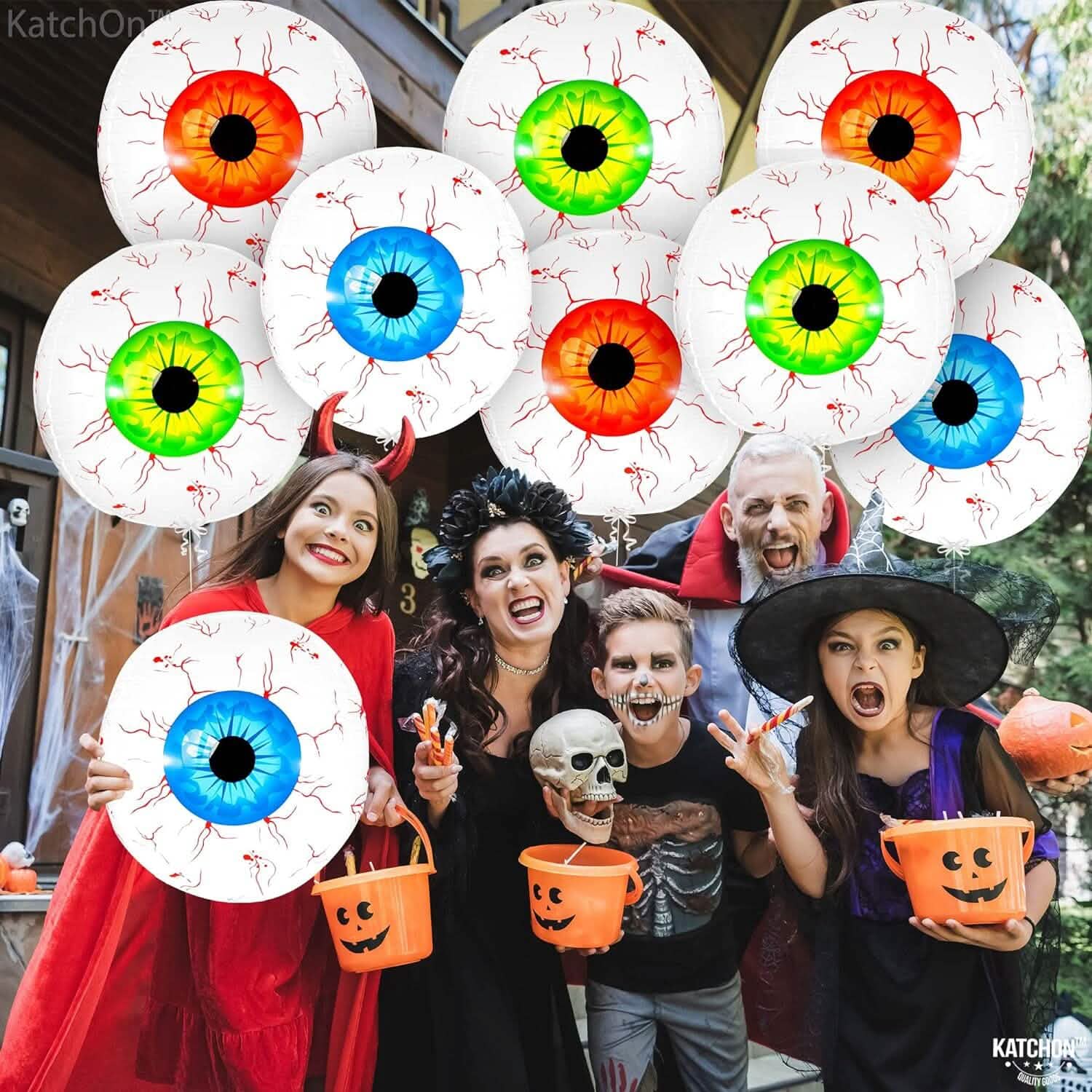 12-Pack: 22 Inch Halloween Eyeball Balloons by DailySale