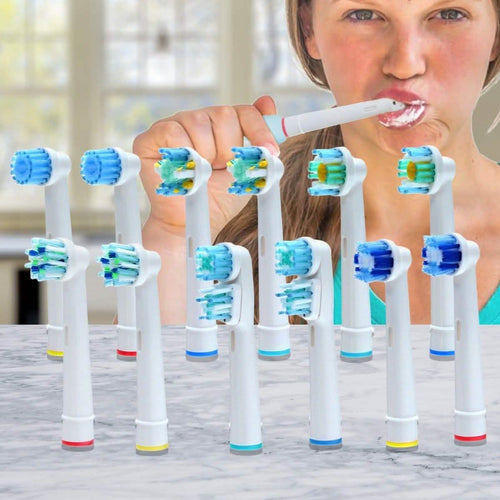 12-Pack: Assorted Clean Replacement Electric Toothbrush Heads by DailySale