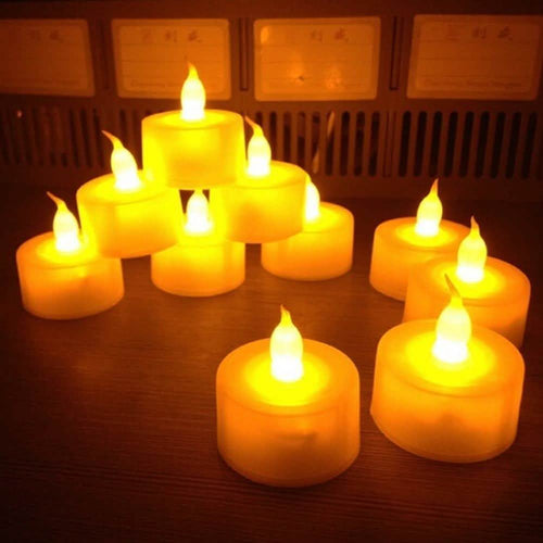 12-Pack: Flameless LED Tealight Candles, Battery Operated by DailySale