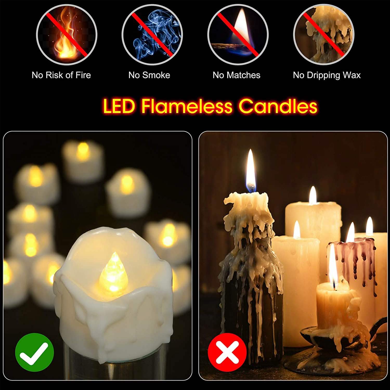 12-Pack: LED Timer Candle Decoration by DailySale