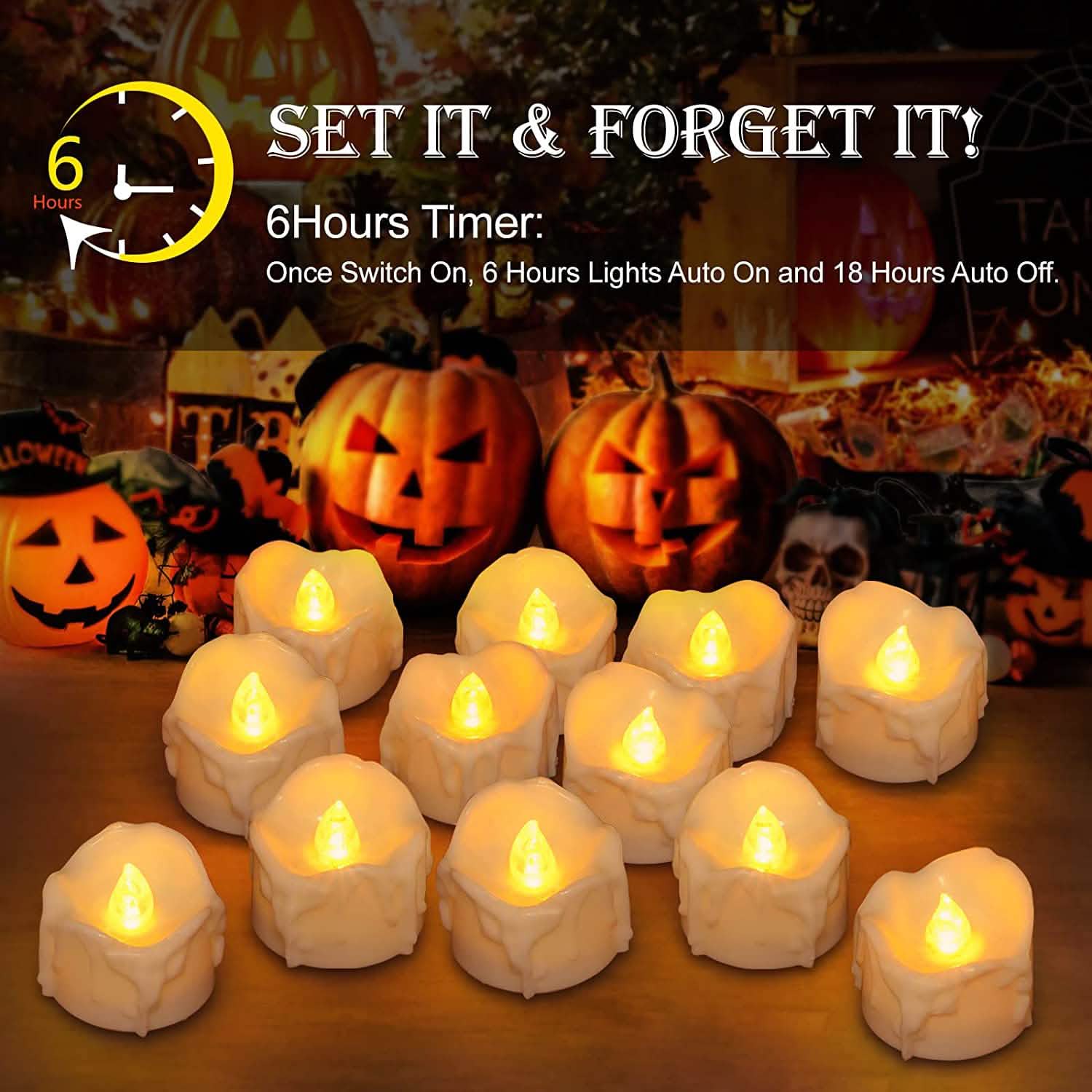 12-Pack: LED Timer Candle Decoration by DailySale