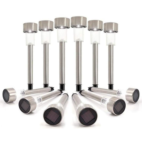 12-Pack: Solar LED Garden Pathway Stake Lights by DailySale