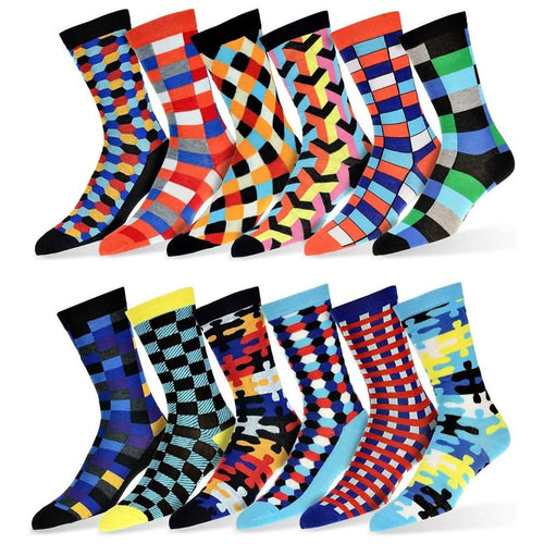 12-Pair: Robert Shweitzer Colorful Dress Socks for Men by DailySale
