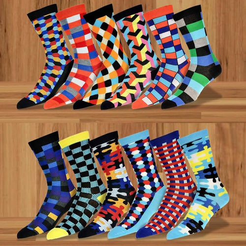 12-Pair: Robert Shweitzer Colorful Dress Socks for Men by DailySale