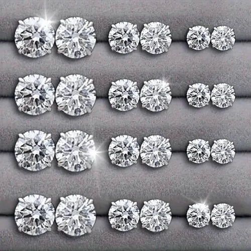 12-Pairs: Fashion Stainless Steel Stud Earrings by DailySale