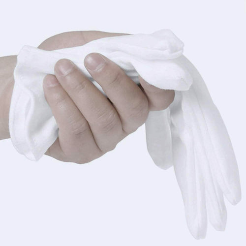 12-Pairs: White Cotton Gloves by DailySale