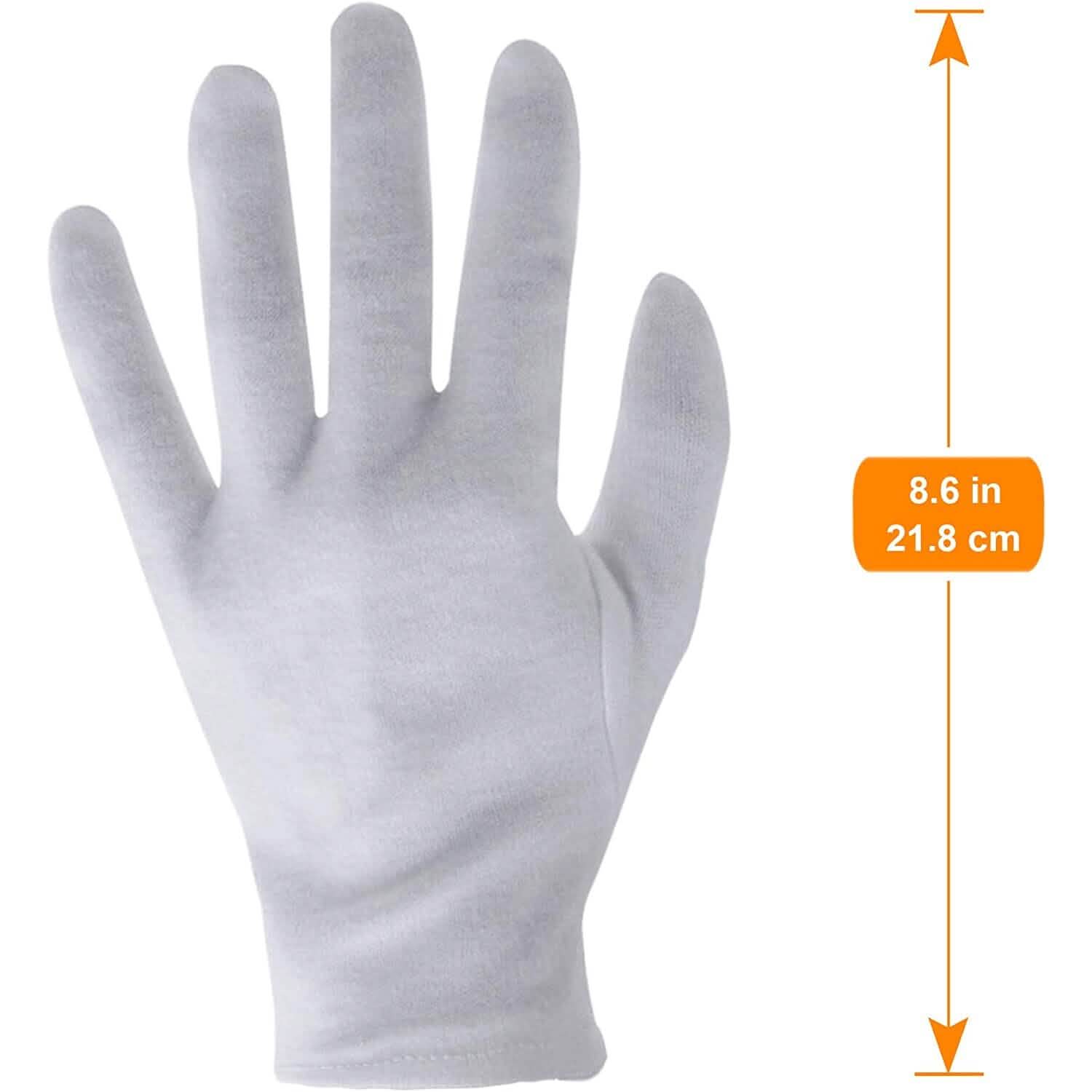 12-Pairs: White Cotton Gloves by DailySale