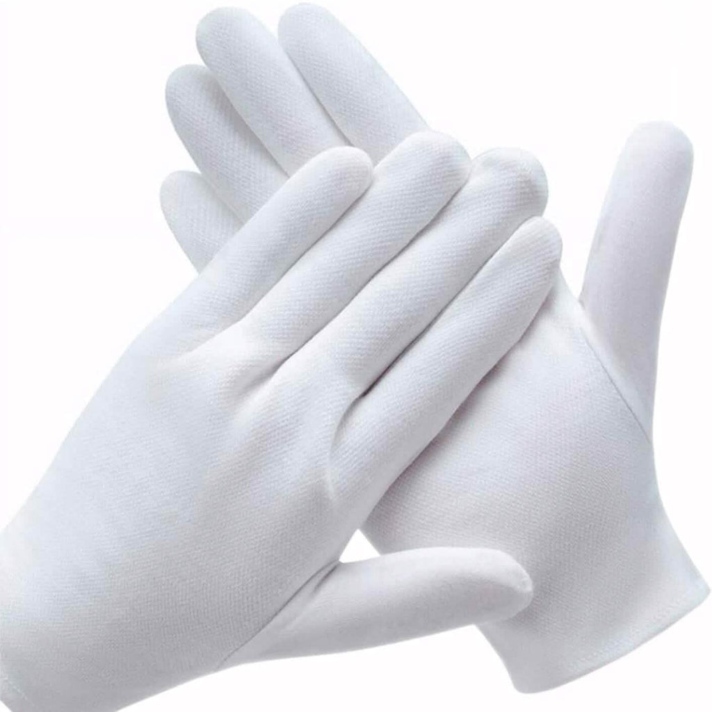 12-Pairs: White Cotton Gloves by DailySale