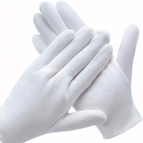 12-Pairs: White Cotton Gloves by DailySale