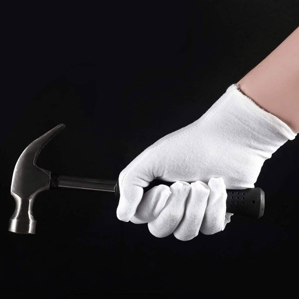 12-Pairs: White Cotton Gloves by DailySale