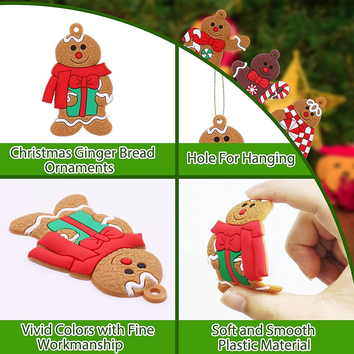 12-Piece: Gingerbread Man Ornaments by DailySale