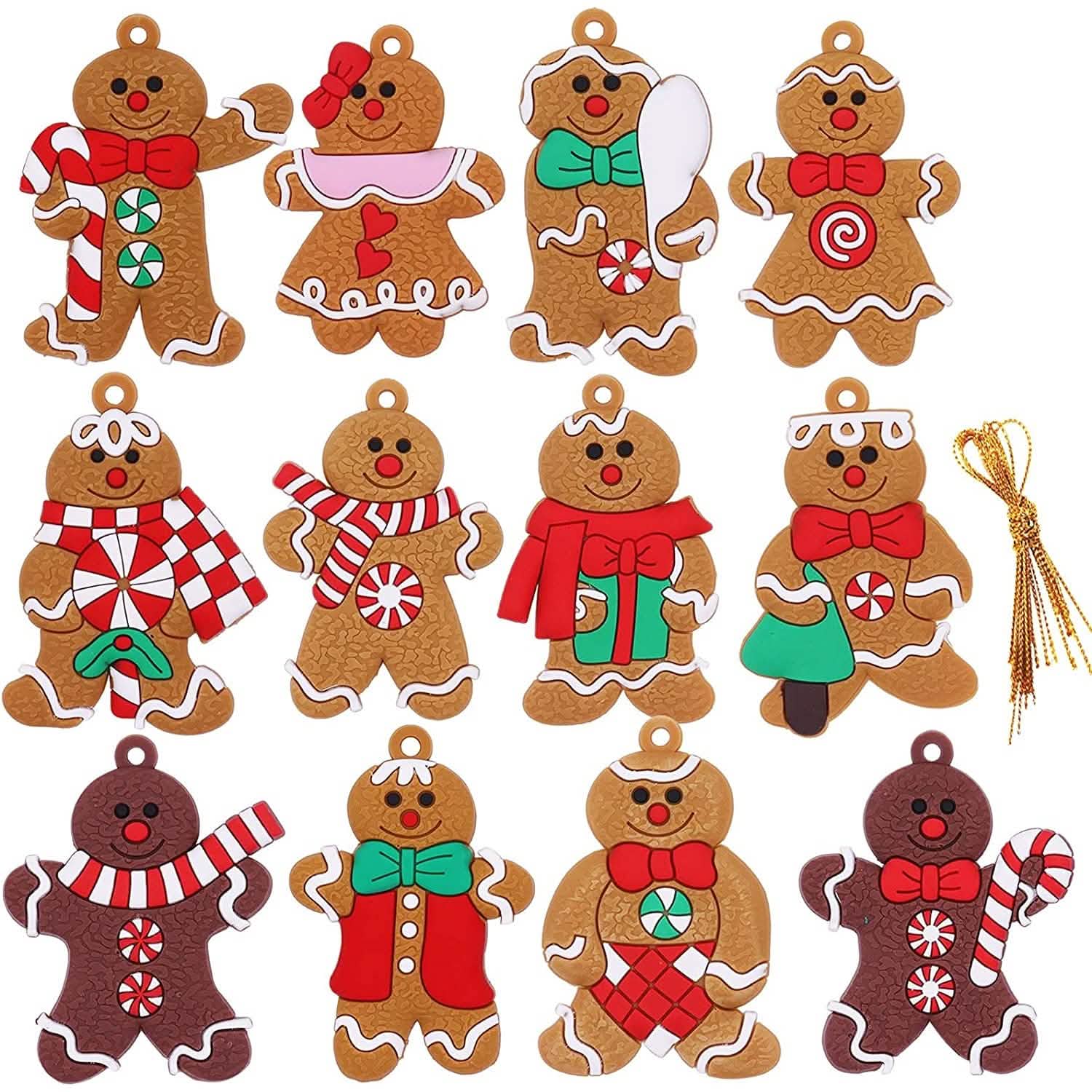 12-Piece: Gingerbread Man Ornaments by DailySale