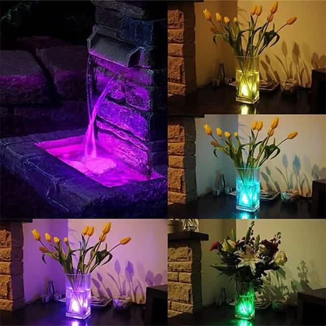 12-Piece: LED RGB Diving Light Remote Control Decorative Light by DailySale