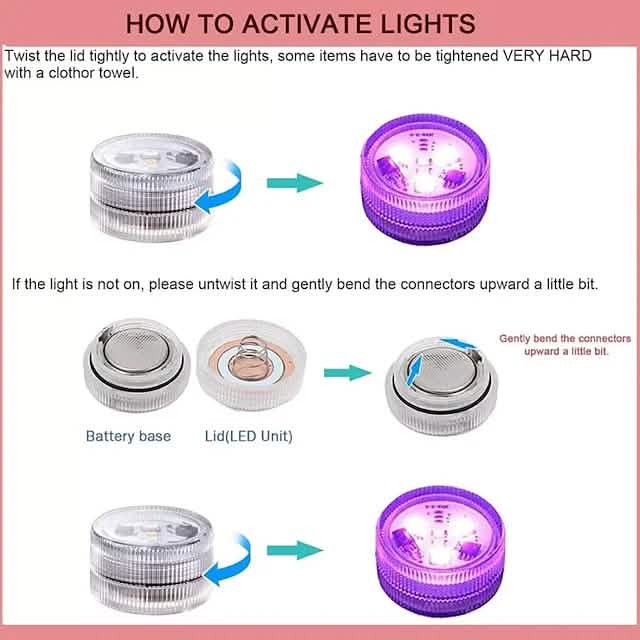 12-Piece: LED RGB Diving Light Remote Control Decorative Light by DailySale