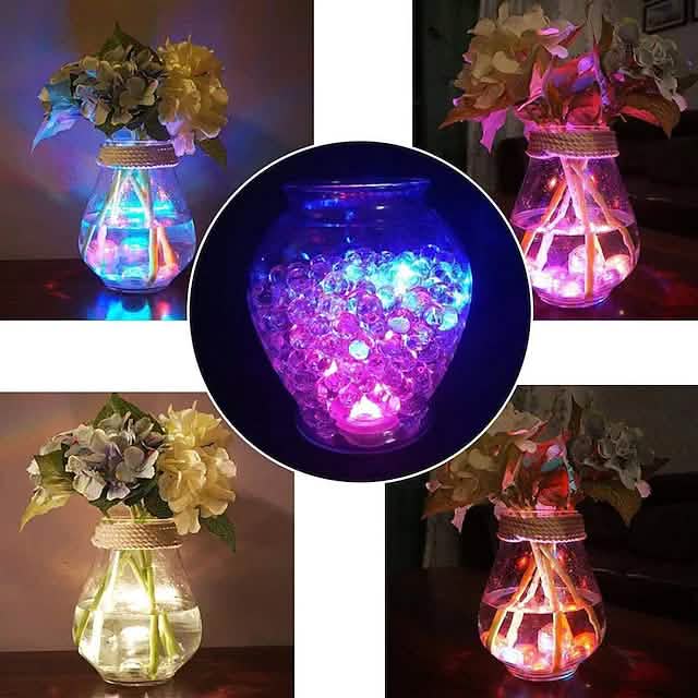 12-Piece: LED RGB Diving Light Remote Control Decorative Light by DailySale