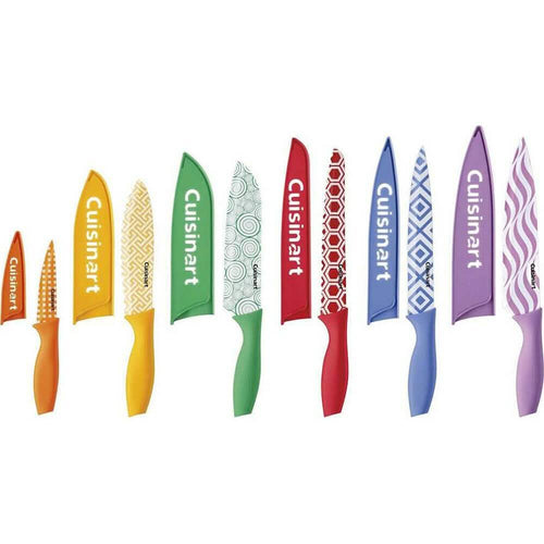12-Piece Set: Cuisinart Printed Color Knife With Blade Guards by DailySale