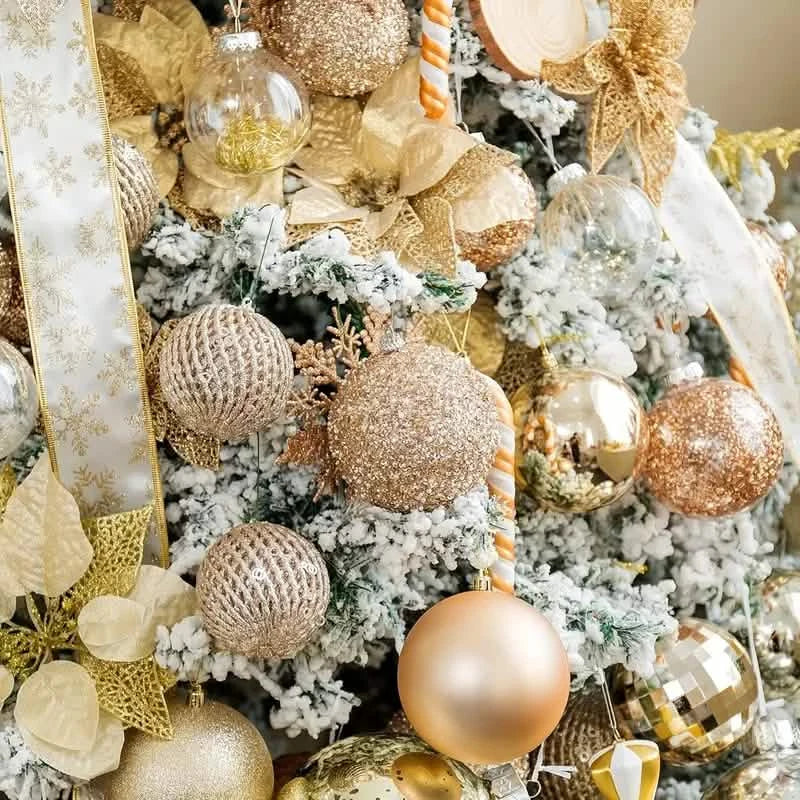 12-Piece Set: Large Sparkling Glittering Sequins Foam Ball Ornaments by DailySale