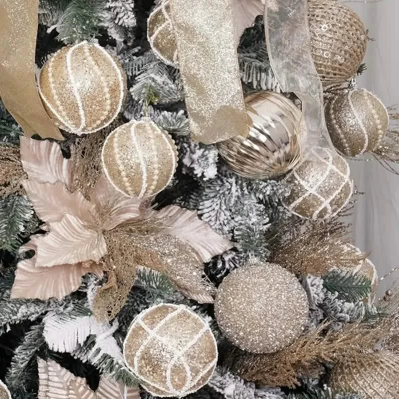 12-Piece Set: Large Sparkling Glittering Sequins Foam Ball Ornaments by DailySale