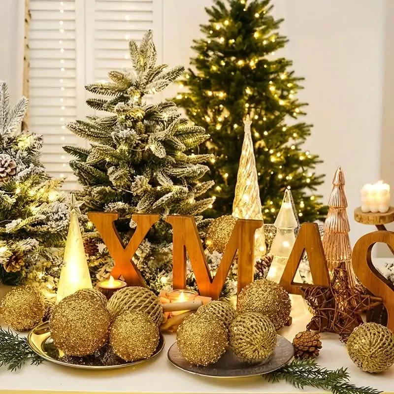 12-Piece Set: Large Sparkling Glittering Sequins Foam Ball Ornaments by DailySale