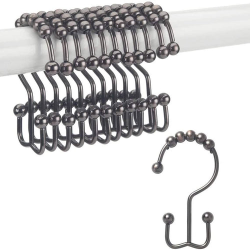 12-Piece Set: Titanker Shower Curtain Hooks Rings by DailySale