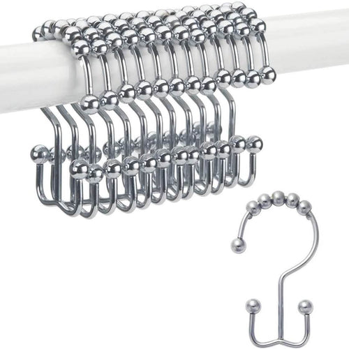 12-Piece Set: Titanker Shower Curtain Hooks Rings by DailySale