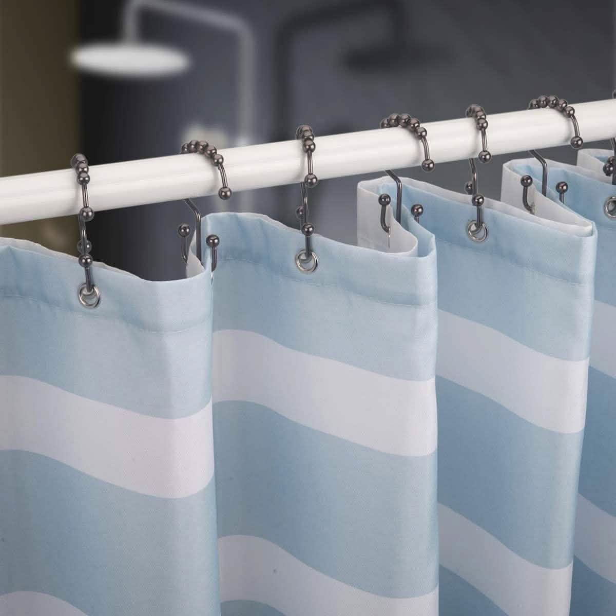 12-Piece Set: Titanker Shower Curtain Hooks Rings by DailySale