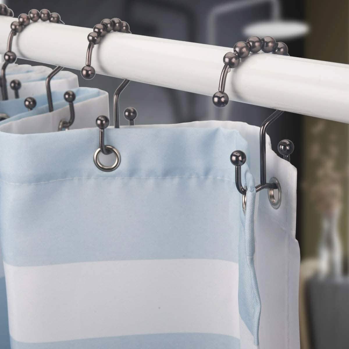 12-Piece Set: Titanker Shower Curtain Hooks Rings by DailySale