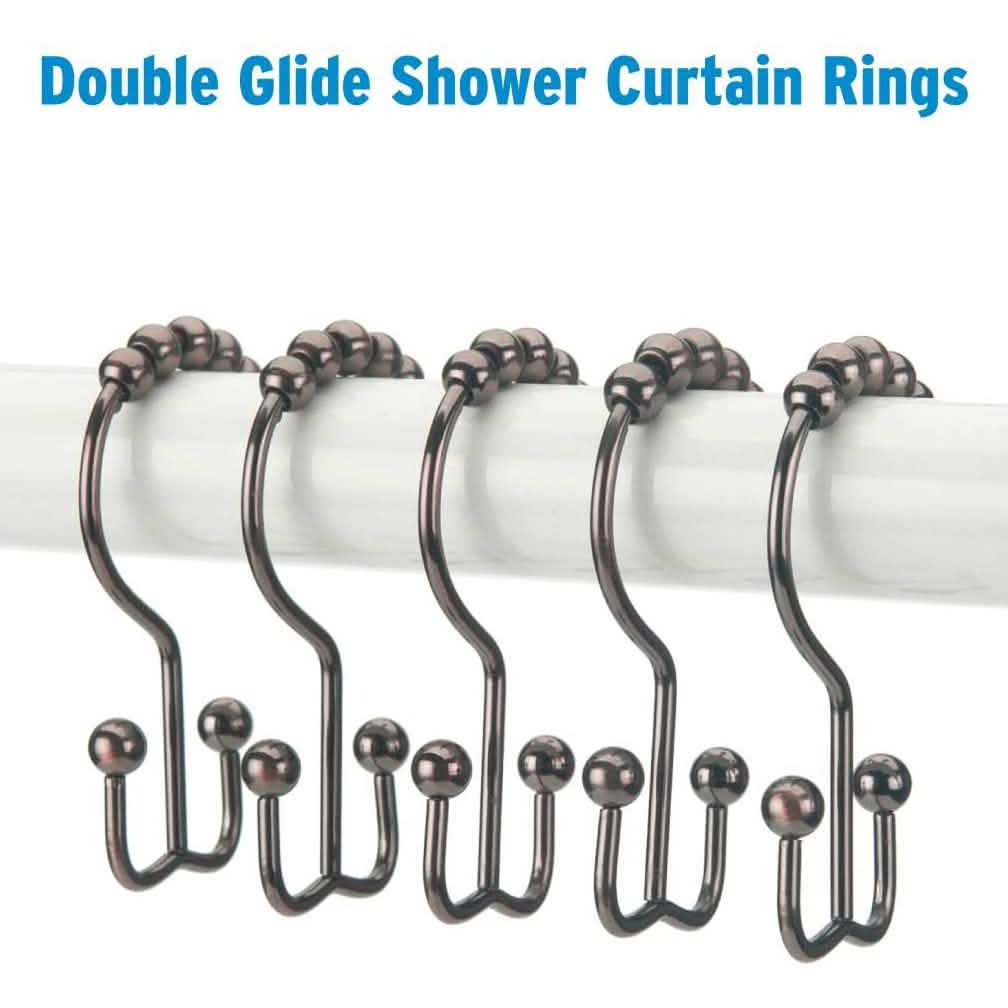 12-Piece Set: Titanker Shower Curtain Hooks Rings by DailySale