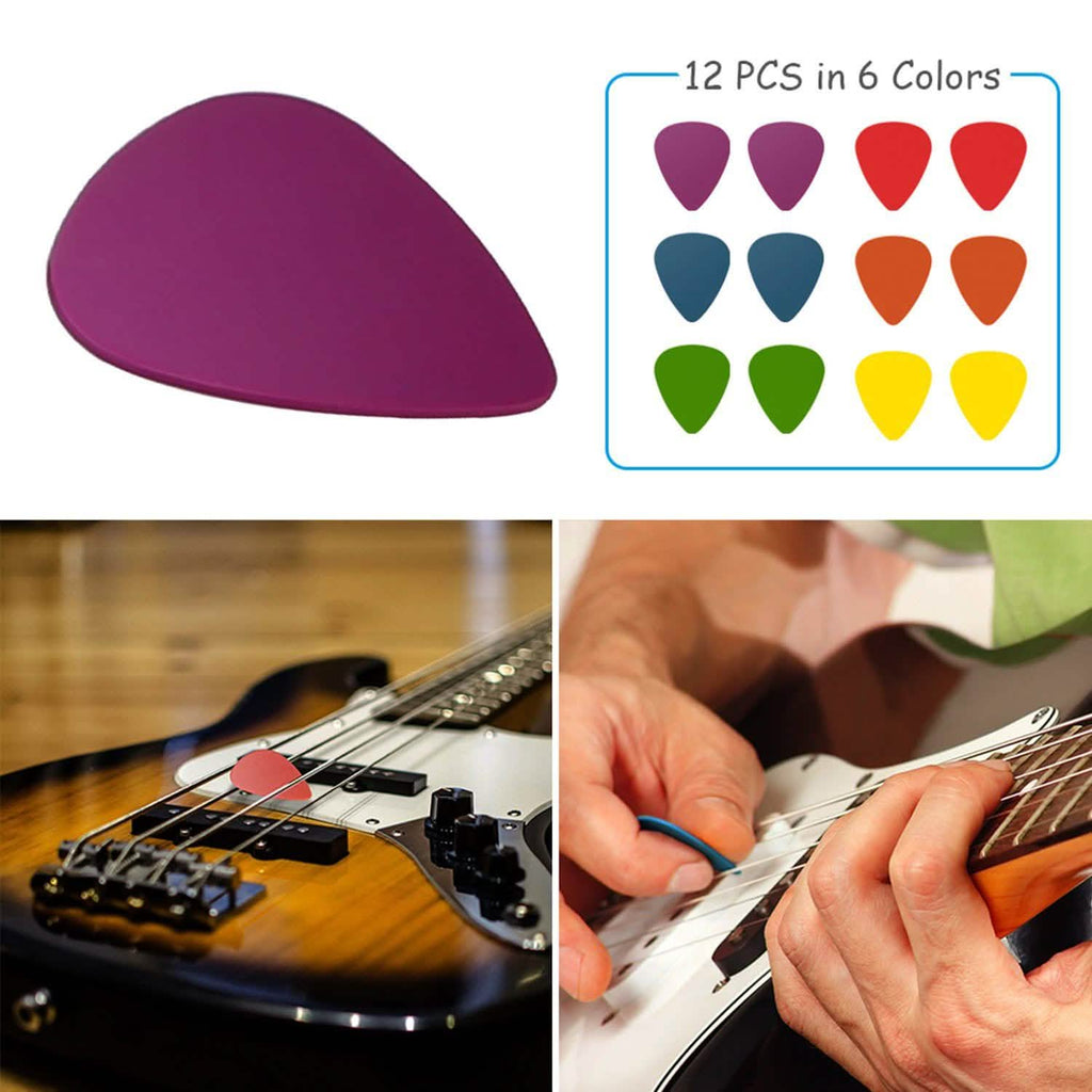 12-Piece: Standard Acoustic Electric Plectrums Guitar Picks by DailySale