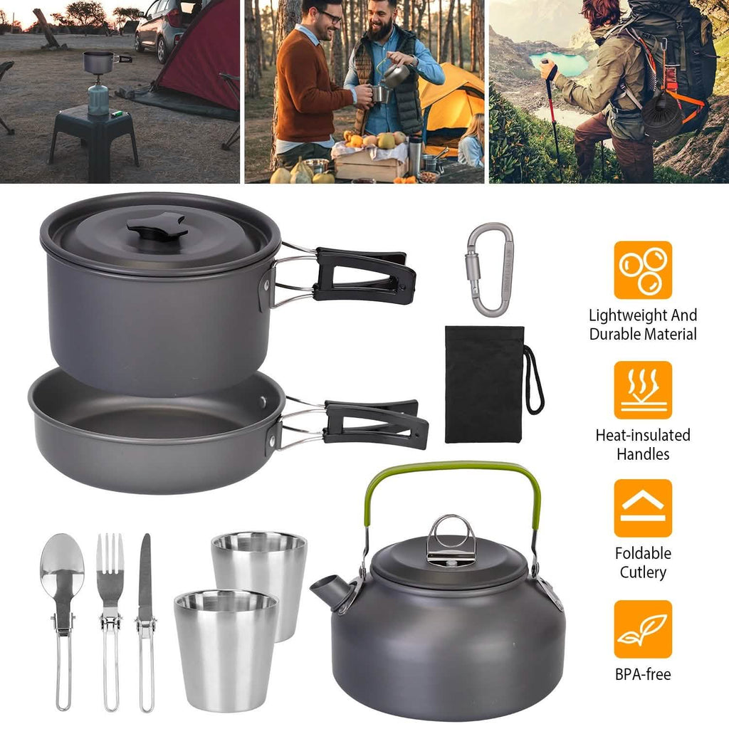 12-Pieces: Camping Cookware Set by DailySale