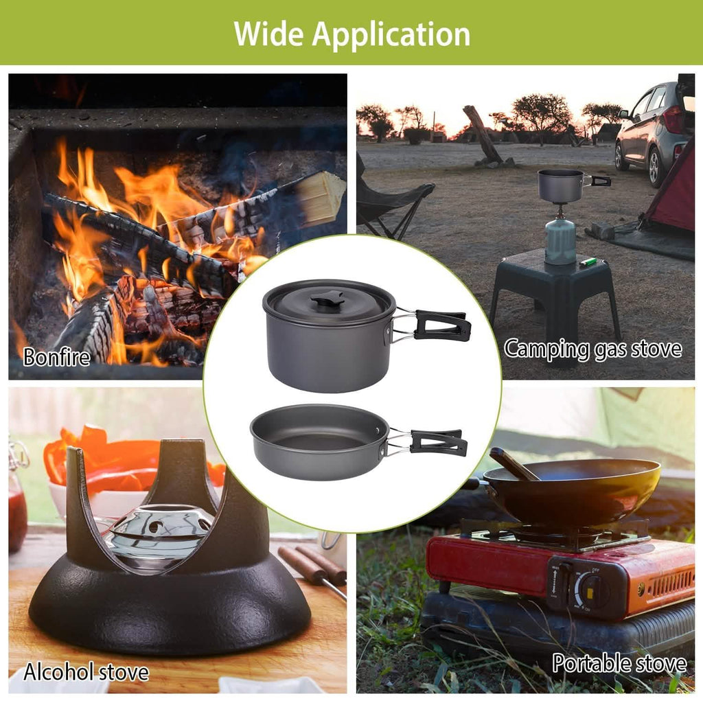 12-Pieces: Camping Cookware Set by DailySale