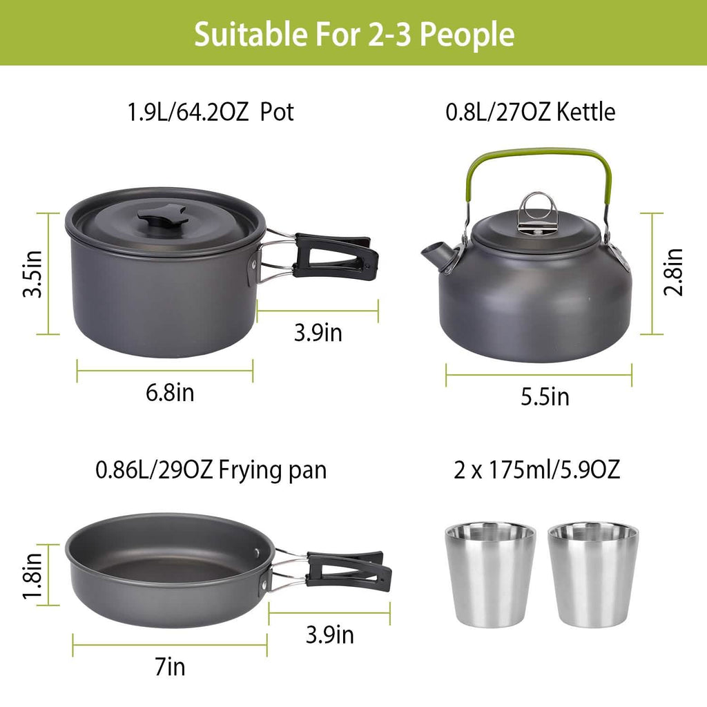 12-Pieces: Camping Cookware Set by DailySale