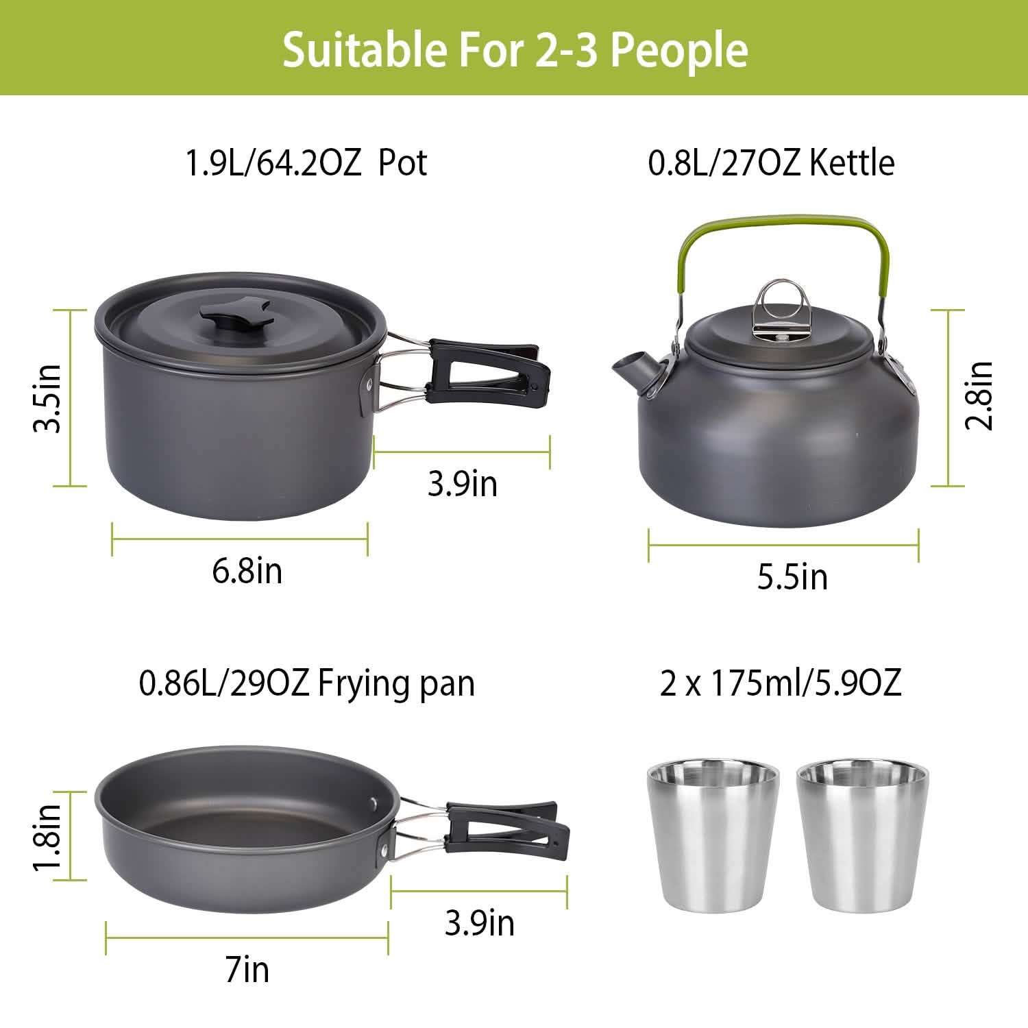 12-Pieces: Camping Cookware Set by DailySale