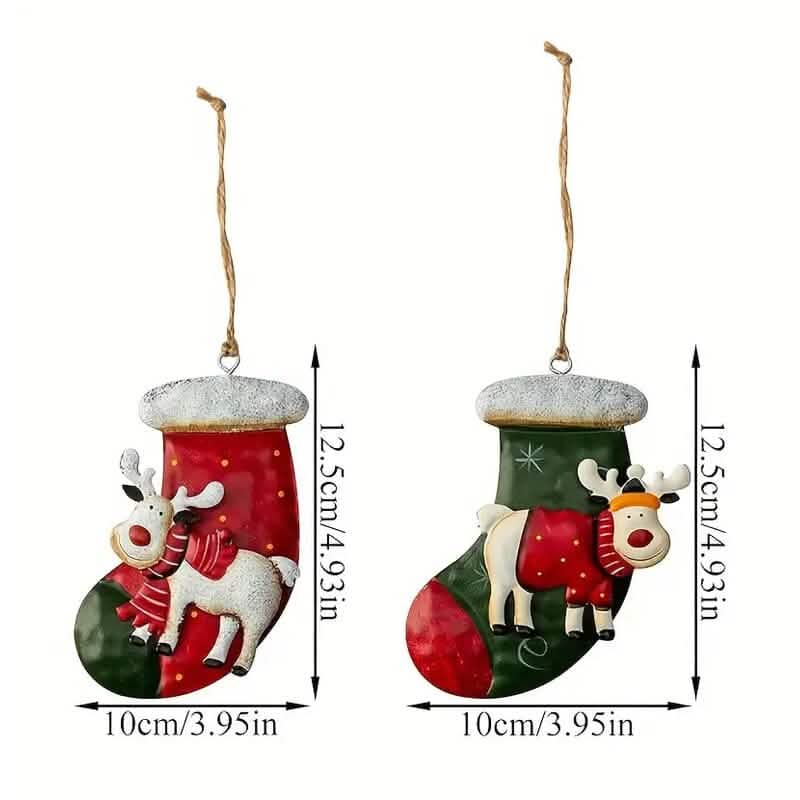 12-Pieces: Christmas Tree Colorful Resin Elk Pendant Decoration by DailySale