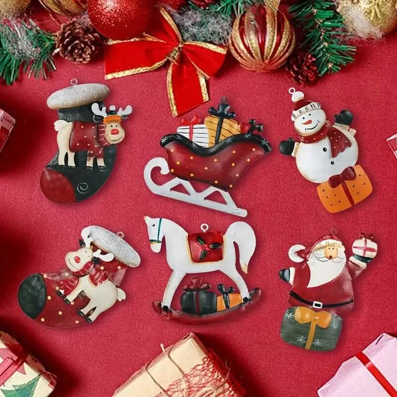 12-Pieces: Christmas Tree Colorful Resin Elk Pendant Decoration by DailySale