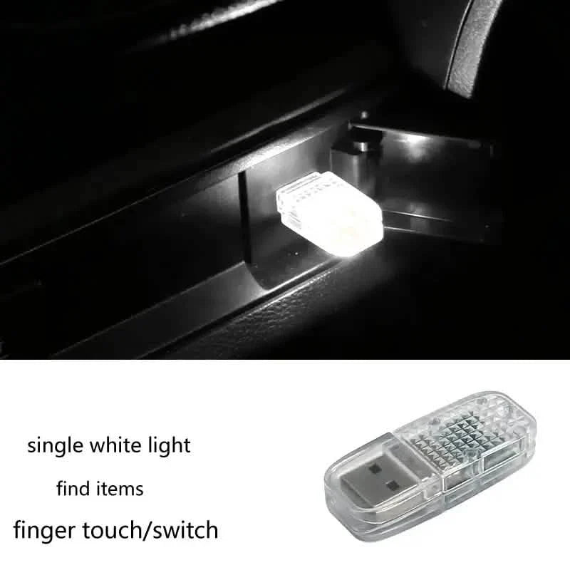 12-Pieces: Colorful Lights Car USB Atmosphere Lights by DailySale