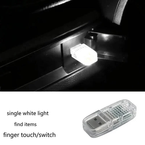12-Pieces: Colorful Lights Car USB Atmosphere Lights by DailySale