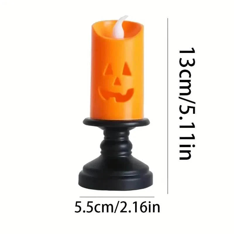 12-Pieces: Halloween LED Pumpkin Chandelier Candles by DailySale