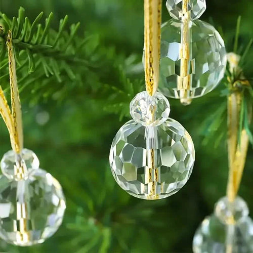 12-Pieces: Multicolor Crystal Glass Christmas Balls Ornaments by DailySale
