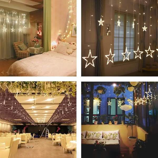 12 Stars 138 LED Curtain String Lights by DailySale