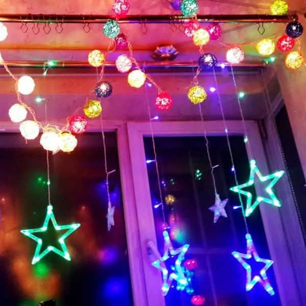 12 Stars 138 LED Curtain String Lights by DailySale