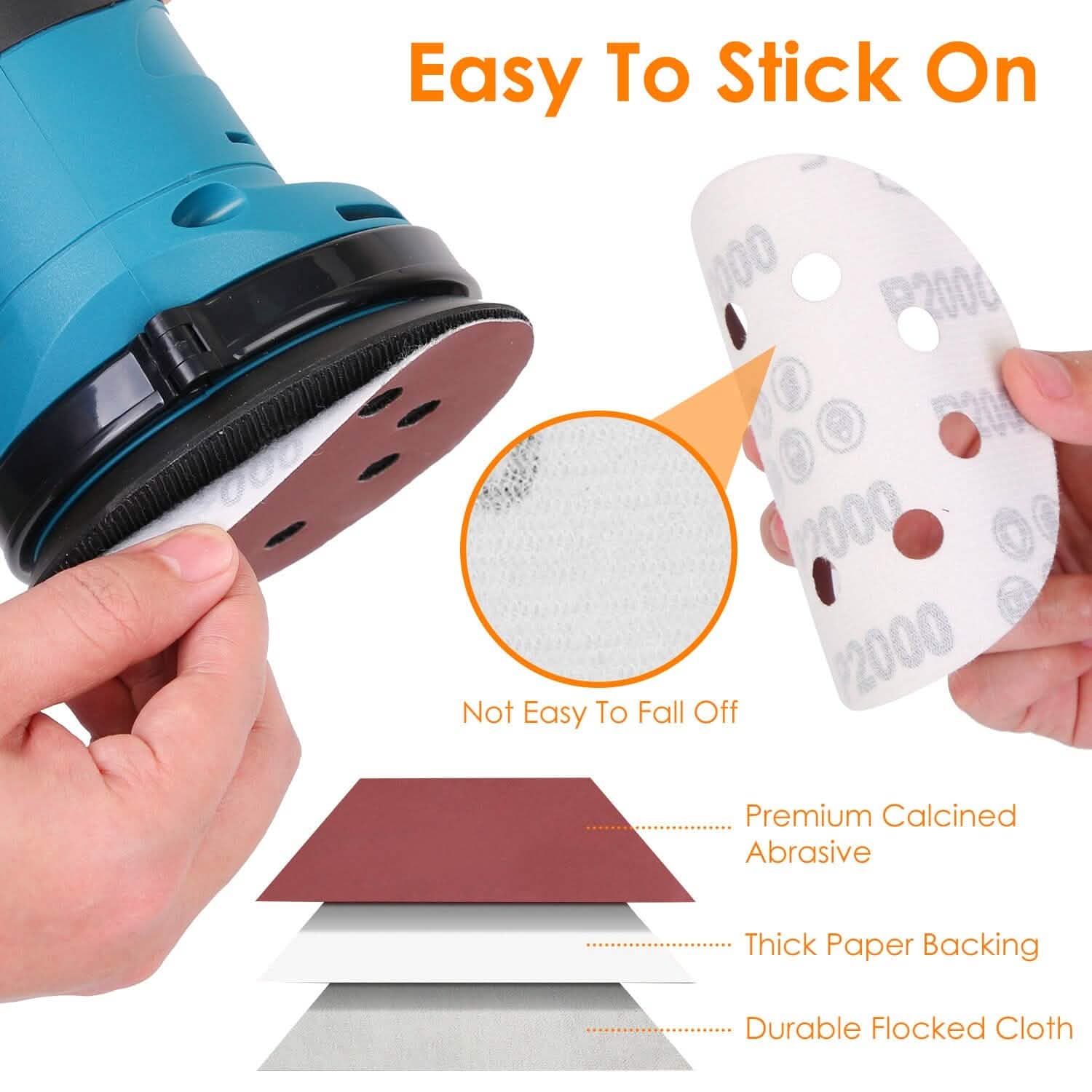 120-Pack: 5-Inch 8 Hole Round Sandpapers by DailySale