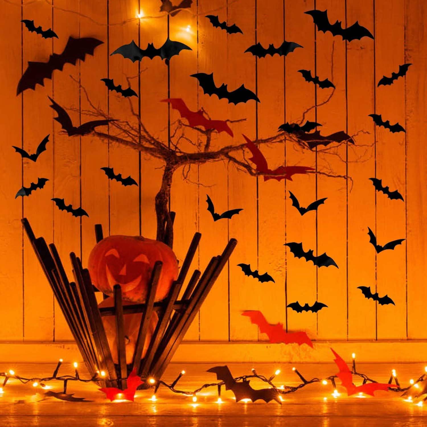 120-Piece: 3D Bat Halloween Decoration Stickers by DailySale