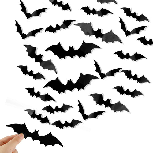 120-Piece: 3D Bat Halloween Decoration Stickers by DailySale
