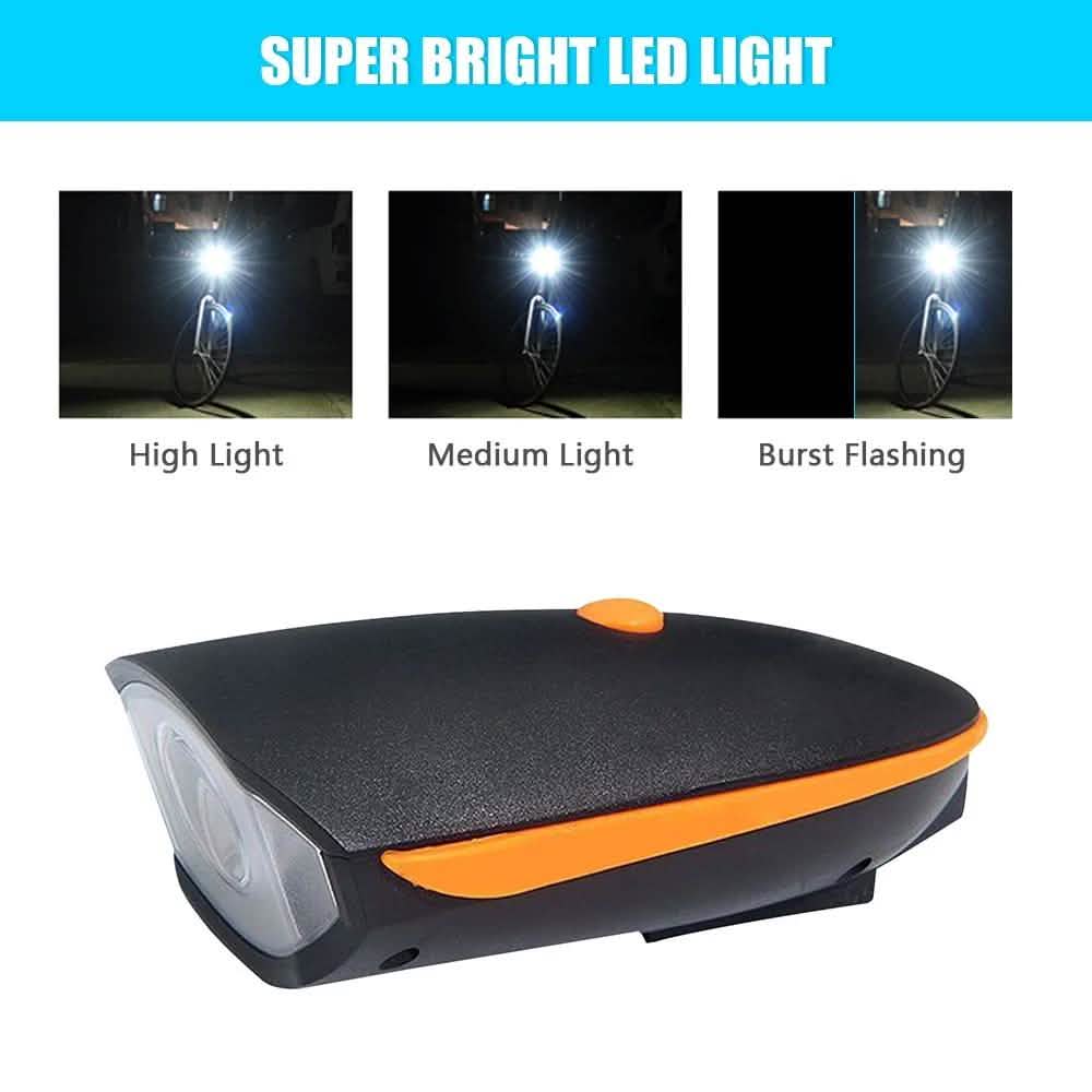 1200mAh Rechargeable Bike Headlight with Horn by DailySale