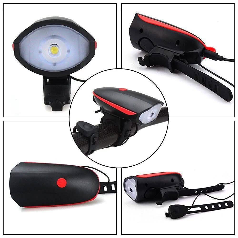 1200mAh Rechargeable Bike Headlight with Horn by DailySale