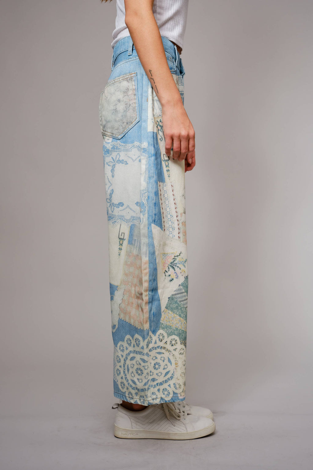 Emily Ann: Petticoat Patch Barrel Leg Jeans