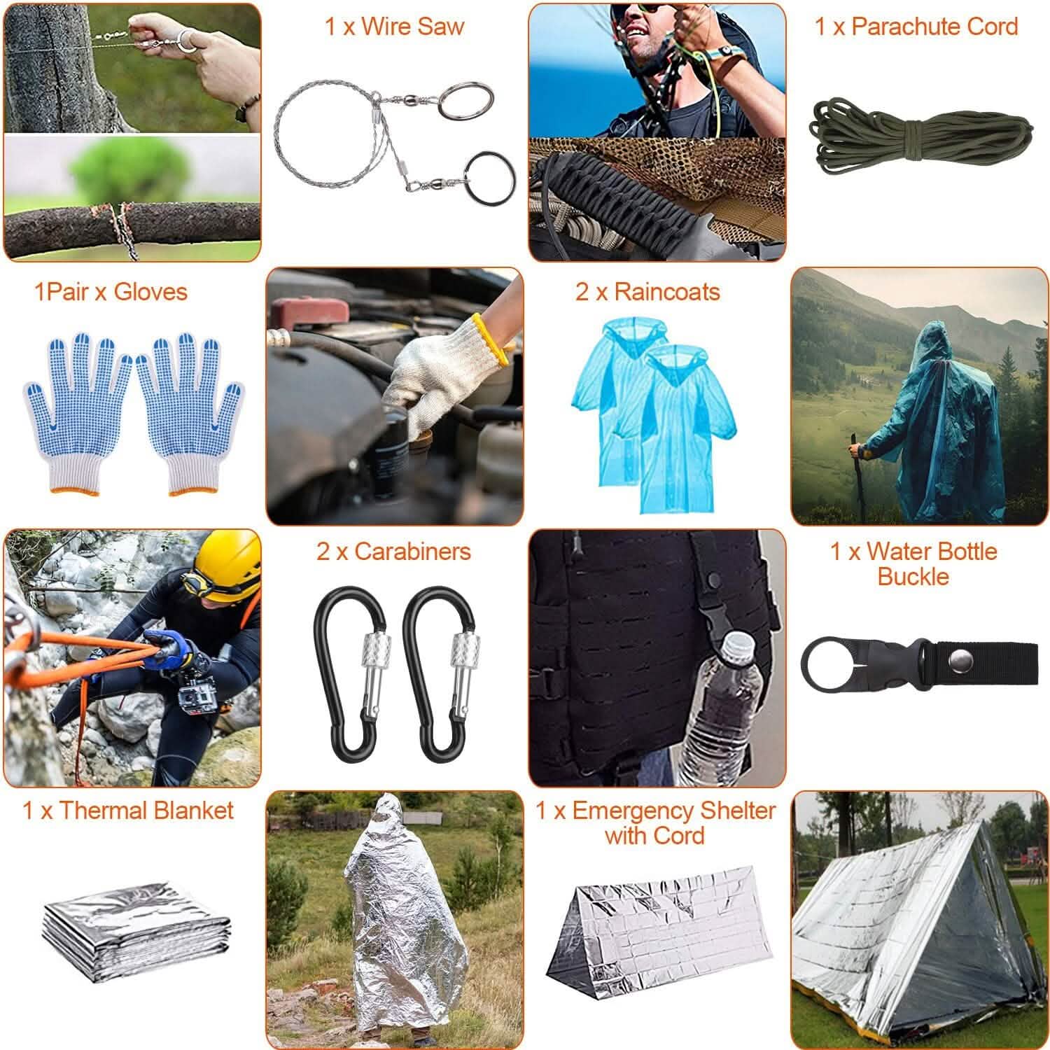 125-Pieces: Emergency Survival Gear Tactical for Outdoor Adventure by DailySale