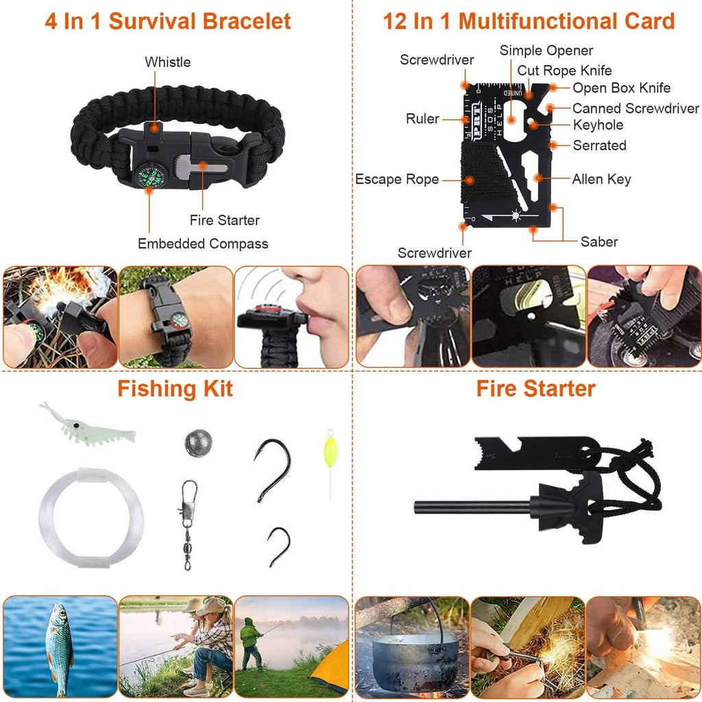 125-Pieces: Emergency Survival Gear Tactical for Outdoor Adventure by DailySale