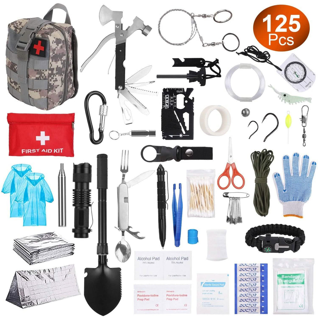 125-Pieces: Emergency Survival Gear Tactical for Outdoor Adventure by DailySale